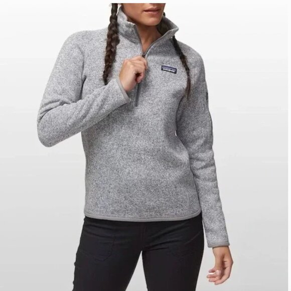 Patagonia Better Sweater 1/4 Zip Fleece Pullover Light Grey - Picture 1 of 6